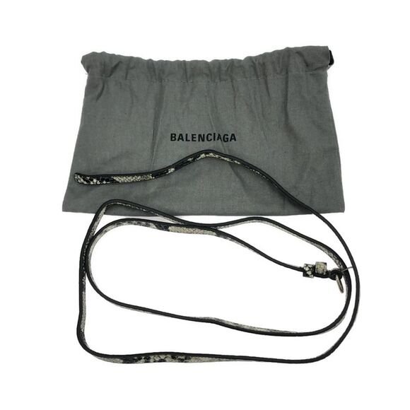 Balenciaga Hourglass Top Handle Bag Python Embossed Leather Gray Calfskin - Picture 9 of 10